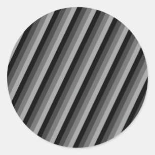Sticker Rond Motif rayé de gradient gris