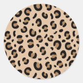 Sticker Rond Motif rayé de tigre gras – Conception d'impression (Devant)