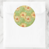 Sticker Rond Motif Retro Magnolia (Sac)