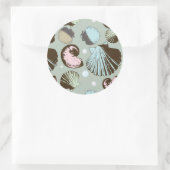 Sticker Rond Motif Retro Seashell (Sac)