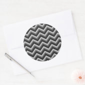 Sticker Rond Motif Retro Zig Zag Chevron (Enveloppe)