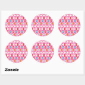 Sticker Rond Motif Rhombus (Feuille)