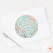 Sticker Rond Motif romantique moderne (Enveloppe)