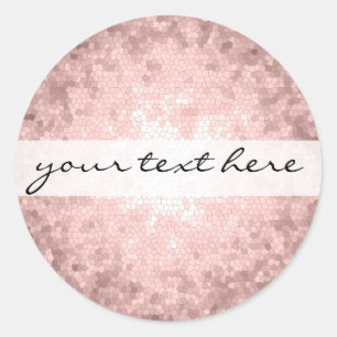 Sticker Rond motif rose girly sophistiqué élégant d'or