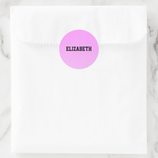 Sticker Rond Motif rose points blancs (Sac)