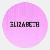 Sticker Rond Motif rose points blancs (Devant)
