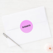 Sticker Rond Motif rose points blancs (Enveloppe)