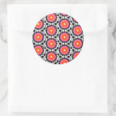 Sticker Rond Motif rose Suzani (Sac)