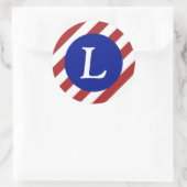 Sticker Rond Motif rouge et blanc + Royal Blue Circle (Sac)