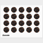 Sticker Rond Motif sans fil Tortoiseshell, Chic TortoiseShell (Feuille)