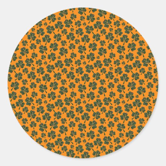 Sticker Rond motif shamrock (Devant)