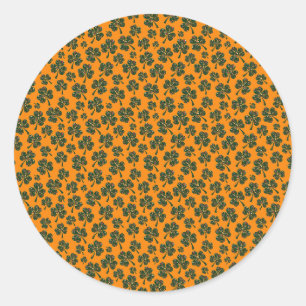 Sticker Rond motif shamrock