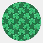 Sticker Rond Motif Shamrock vert (Devant)