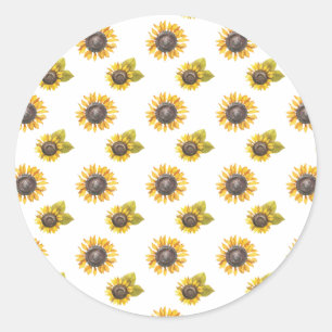 Sticker Rond Motif Sitcker de tournesol