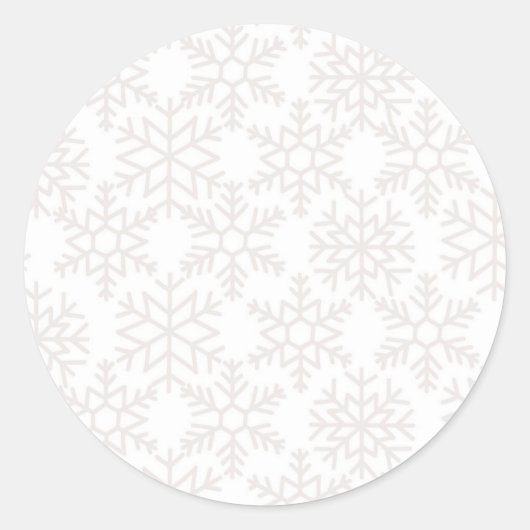 Sticker Rond Motif Snowflake (Devant)