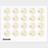 Sticker Rond Motif Snowflake (Feuille)