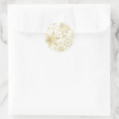 Sticker Rond Motif Snowflake (Sac)