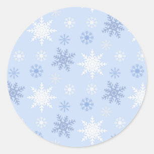 Sticker Rond Motif Snowflake