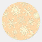 Sticker Rond Motif Snowflake (Devant)