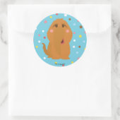 Sticker Rond Motif Snuffleupagus Blue Stars & Dots (Sac)