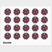 Sticker Rond Motif spatial (Feuille)