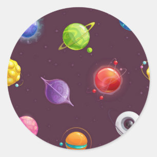 Sticker Rond Motif spatial