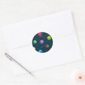 Sticker Rond Motif spatial (Enveloppe)