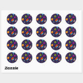 Sticker Rond Motif spatial (Feuille)