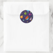 Sticker Rond Motif spatial (Sac)