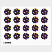 Sticker Rond Motif spatial (Feuille)
