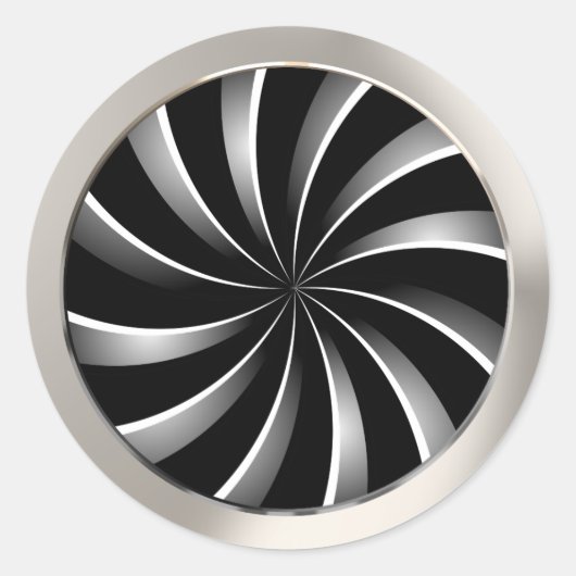Sticker Rond Motif spiral (Devant)