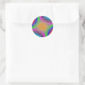 Sticker Rond Motif spiral coloré (Sac)