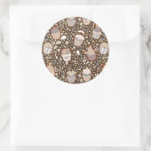 Sticker Rond Motif sucré à base de cupcakes savoureux (Sac)