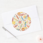 Sticker Rond Motif Sucres Et Bonbons (Enveloppe)