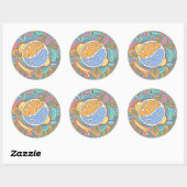 Sticker Rond Motif surf Rider (Feuille)