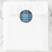 Sticker Rond Motif tartan bleu U.S.A.F (Sac)
