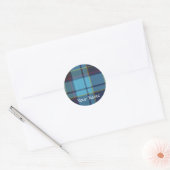 Sticker Rond Motif tartan bleu U.S.A.F (Enveloppe)
