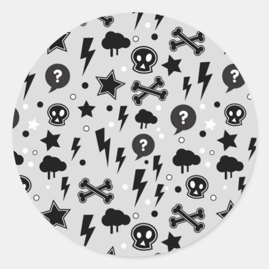 Sticker Rond Motif tendance (Devant)