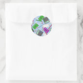 Sticker Rond Motif thématique comptable / comptable (Sac)