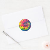 Sticker Rond Motif Tie-Dyed (Enveloppe)