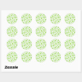 Sticker Rond motif trèfle shamrock (Feuille)