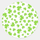 Sticker Rond motif trèfle shamrock (Devant)