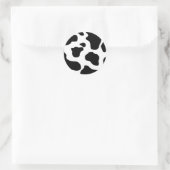 Sticker Rond Motif tressé noir et blanc (Sac)