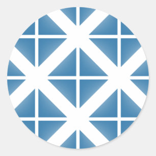 Sticker Rond Motif triangle bleu tendance