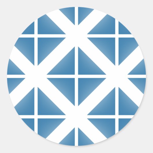 Sticker Rond Motif triangle bleu tendance (Devant)