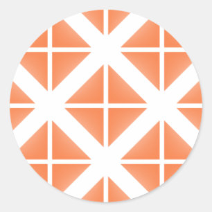 Sticker Rond Motif triangle Orange tendance