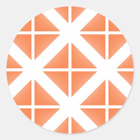 Sticker Rond Motif triangle Orange tendance (Devant)