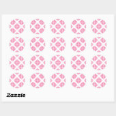 Sticker Rond Motif triangle rose tendance (Feuille)