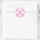 Sticker Rond Motif triangle rose tendance (Sac)