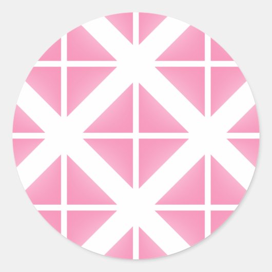 Sticker Rond Motif triangle rose tendance (Devant)